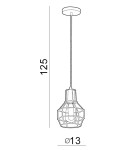 Pendant lamps - Azzardo CARRON 1 COPPER 1xE27 Copper Pendant AZ1659 - product 4