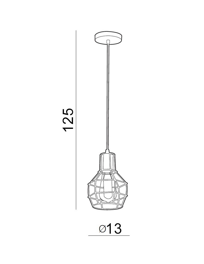Azzardo CARRON 1 COPPER 1xE27 Copper Pendant AZ1659