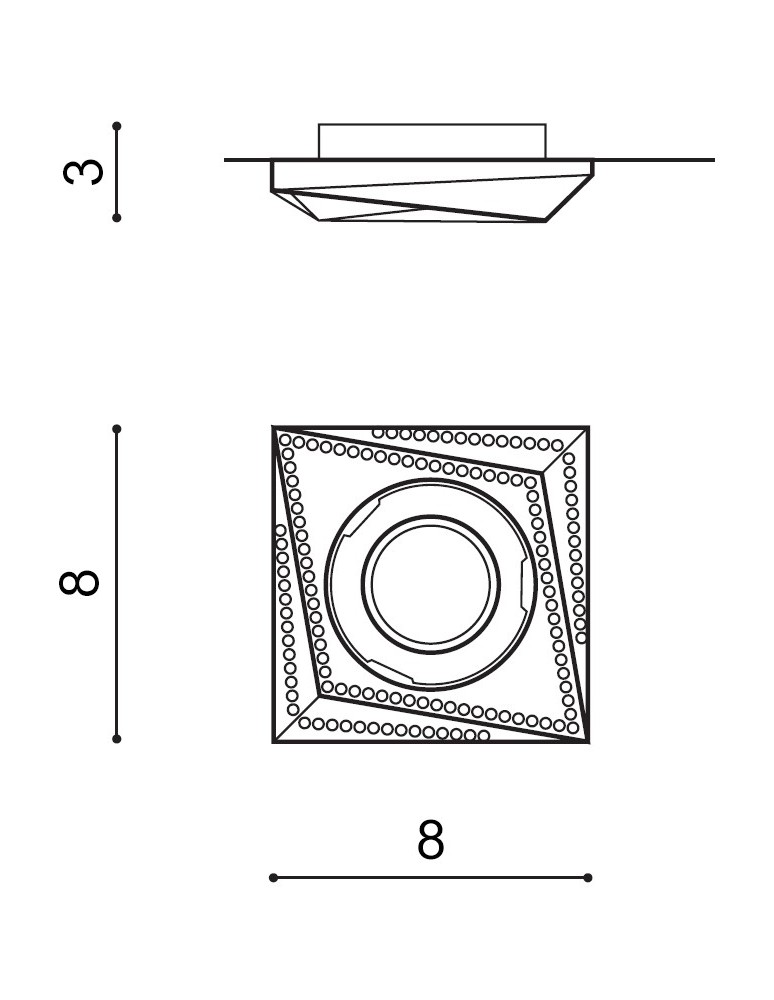 Decorative flush-mounted lamps - Azzardo MIRA GOLD 1xGU10 Recessed Gold AZ1464 - product kolory-swiatla.pl 4