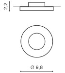 Round flush-mounted lamps - Azzardo CLETO GOLD 1xGU10 Recessed Gold AZ1622 - product 2