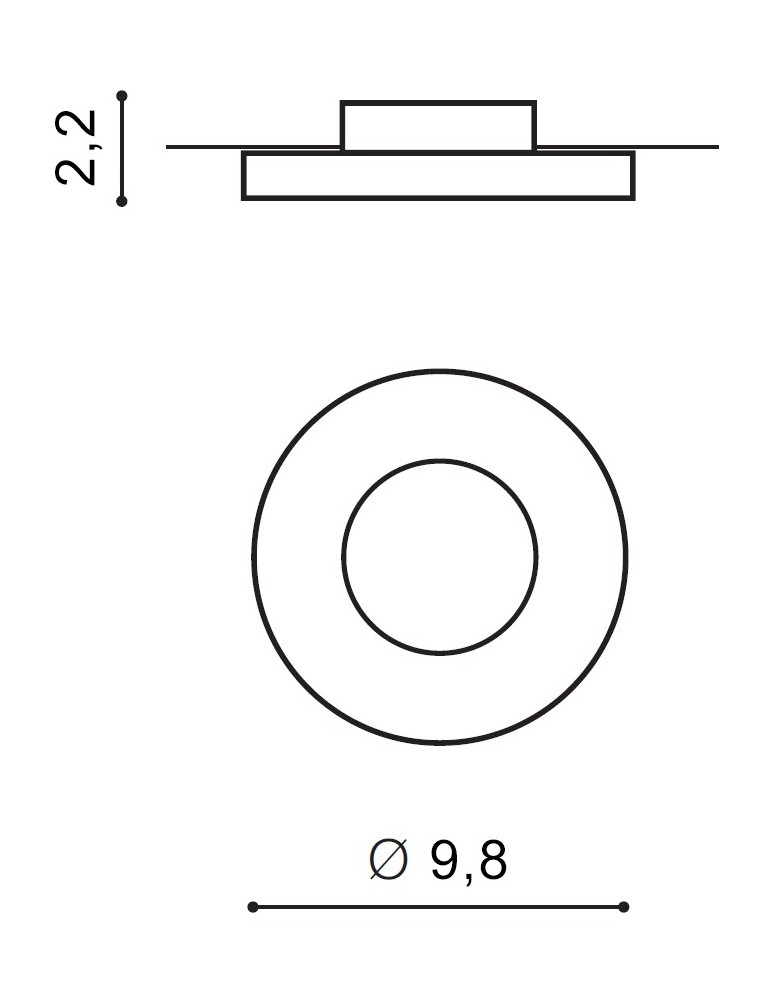 Round flush-mounted lamps - Azzardo CLETO GOLD 1xGU10 Recessed Gold AZ1622 - product kolory-swiatla.pl 2