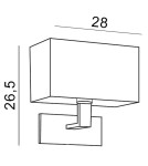 Wall lamps with lampshade - Azzardo MARTENS WALL BLACK 1xE27 Wall Mounted Black AZ1556 - product 3