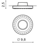 Decorative flush-mounted lamps - Azzardo SIMON ROUND WHITE 1xGU10 Recessed White AZ1473 - product 2