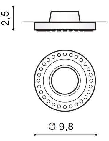 Azzardo SIMON ROUND WHITE 1xGU10 Recessed White AZ1473 - product 2