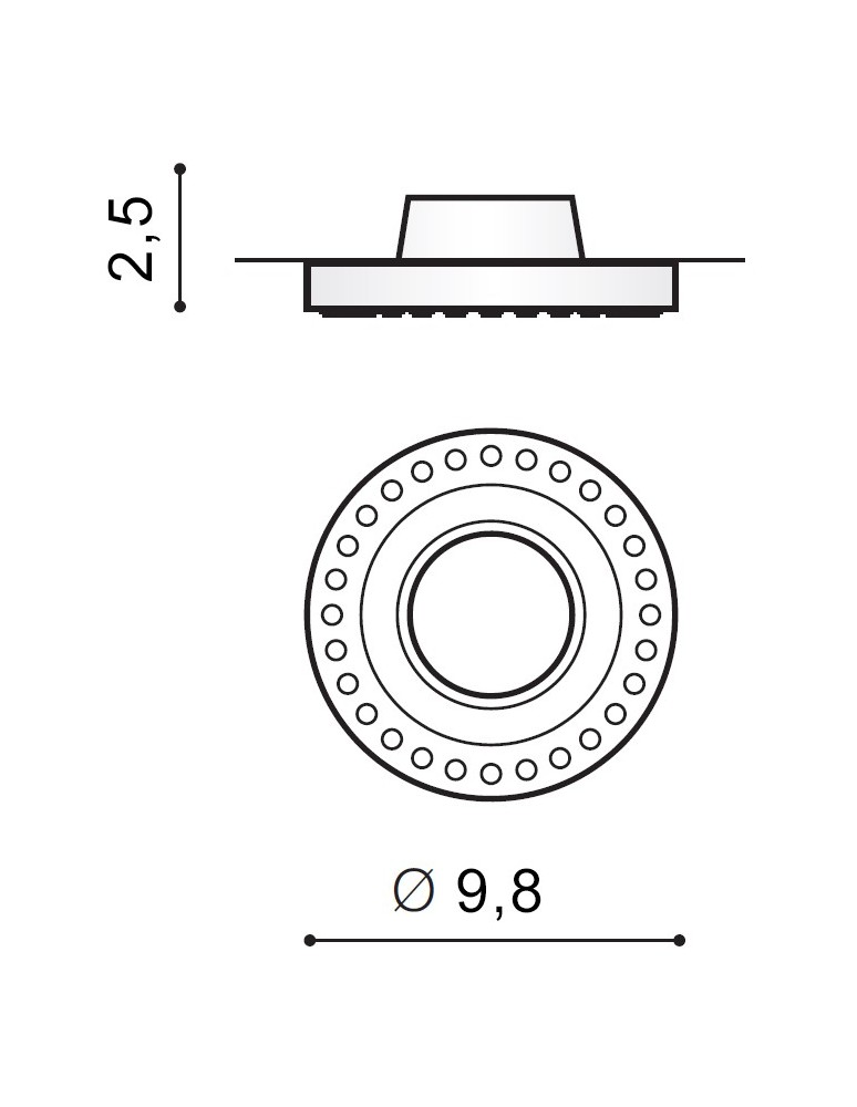 Decorative flush-mounted lamps - Azzardo SIMON ROUND WHITE 1xGU10 Recessed White AZ1473 - product kolory-swiatla.pl 2