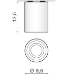 Ceiling luminaires for replaceable light source - Azzardo BROSS 1 BLACK/ALUMINIUM 1xGU10 Surface Mounted Black/Aluminum AZ0779 - product 4