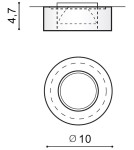 Decorative flush-mounted lamps - Azzardo VEKTOR ROUND 1xGU10 Recessed Transparent AZ1494 - product 2