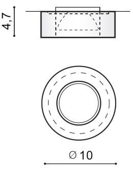 Azzardo VEKTOR ROUND 1xGU10 Recessed Transparent AZ1494 - product 2