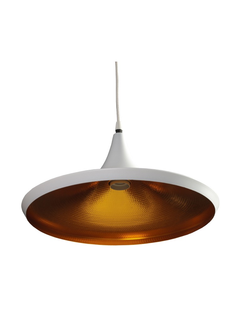 Pendant lamps - Azzardo CHINK WHITE/GOLD 1xE27 Pendant White/Gold AZ1342 - product kolory-swiatla.pl 3