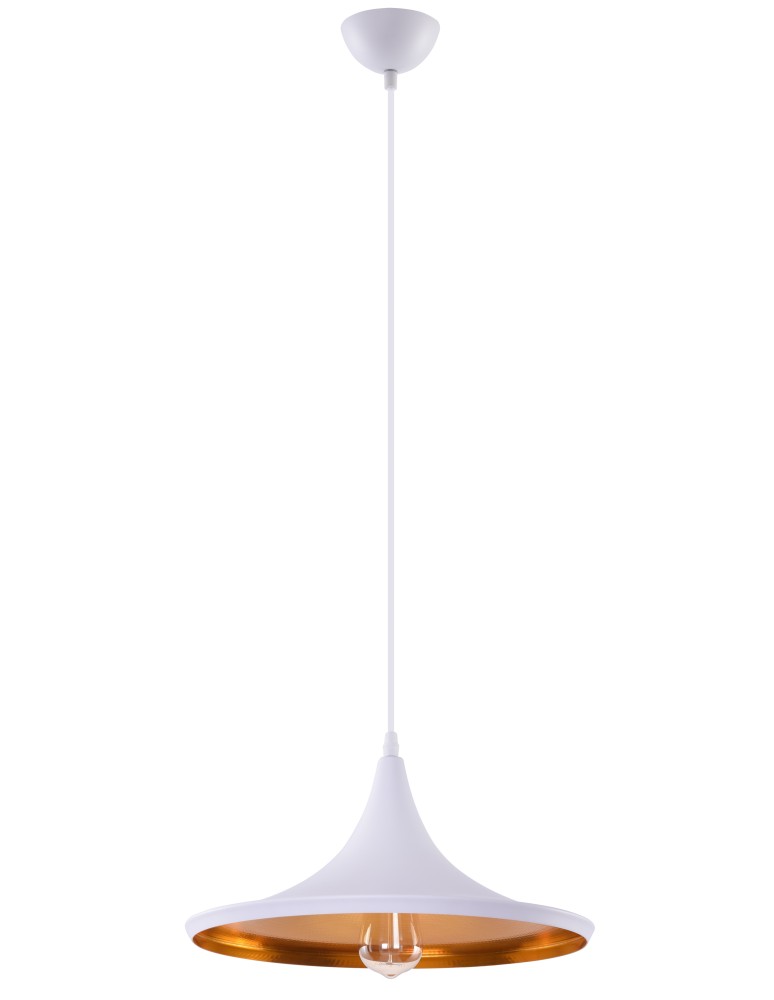 Pendant lamps - Azzardo CHINK WHITE/GOLD 1xE27 Pendant White/Gold AZ1342 - product kolory-swiatla.pl 1
