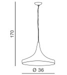 Pendant lamps - Azzardo CHINK WHITE/GOLD 1xE27 Pendant White/Gold AZ1342 - product 5