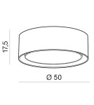 Ceiling lamps with lampshade - Azzardo MILO WHITE 3xE27 White Ceiling AZ2318 - product 2