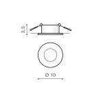 Flush-mounted hermetic lamps - Azzardo OSCAR IP44 WHITE 1xGU10 Recessed White IP44 AZ1714 - product 2