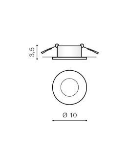 Azzardo OSCAR IP44 WHITE 1xGU10 Recessed White IP44 AZ1714 - product 2