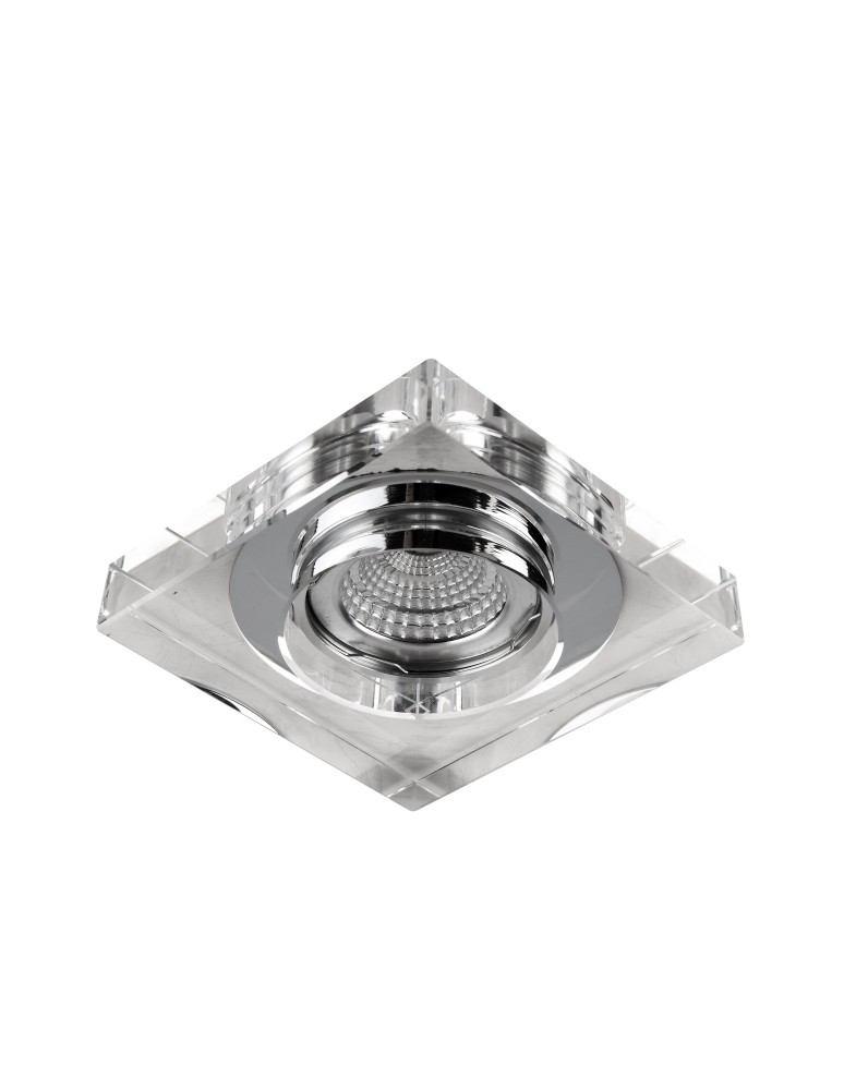 Decorative flush-mounted lamps - Azzardo VEKTOR SQUARE 1xGU10 Recessed Transparent AZ1495 - product kolory-swiatla.pl 1