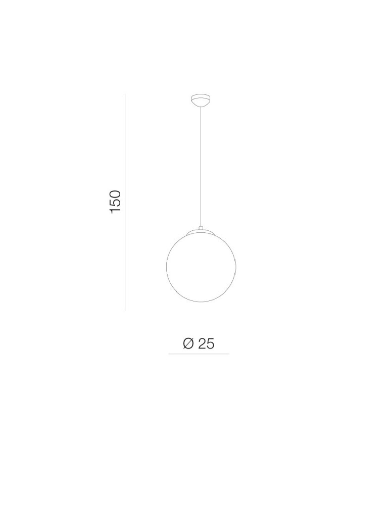 Pendant lamps - Azzardo WHITE BALL 25 1xE27 Pendant White AZ2515 - product kolory-swiatla.pl 2