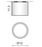 Outdoor ceiling lamps - Azzardo ALIX IP65 WH 1xES111 230V Surface Mounted White Hermetic IP65 AZ4055 - product 2