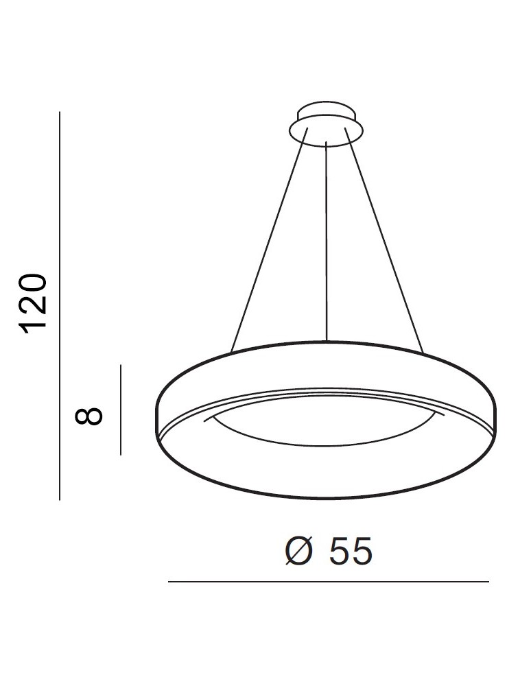 Pendant lamps with control - Azzardo SOVANA PENDANT 55 CCT WHITE 1xLED Pendant White AZ2727 - product kolory-swiatla.pl 2