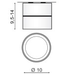 LED headlights - Azzardo SCORPIO CHROME 1xLED Ceiling Spotlight Chrome AZ1452 - product 3