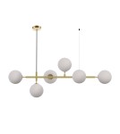 Pendant lamps - Light Prestige Alisa pendant lamp white balls LP-005/6P WH 6xE14 gold / white - product 10