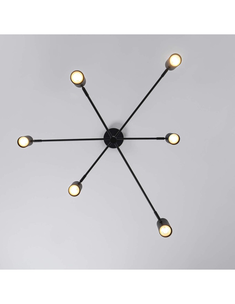 Modern pendant lamps - Light Prestige Snow 6 pendant black LP-731/6P BK 6xGU10 - product kolory-swiatla.pl 12
