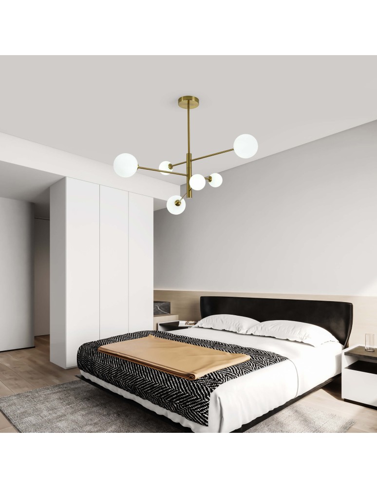 Pendant lamps spheres - Light Prestige Dorado 6 pendant G9 gold LP-002/6P - product kolory-swiatla.pl 5