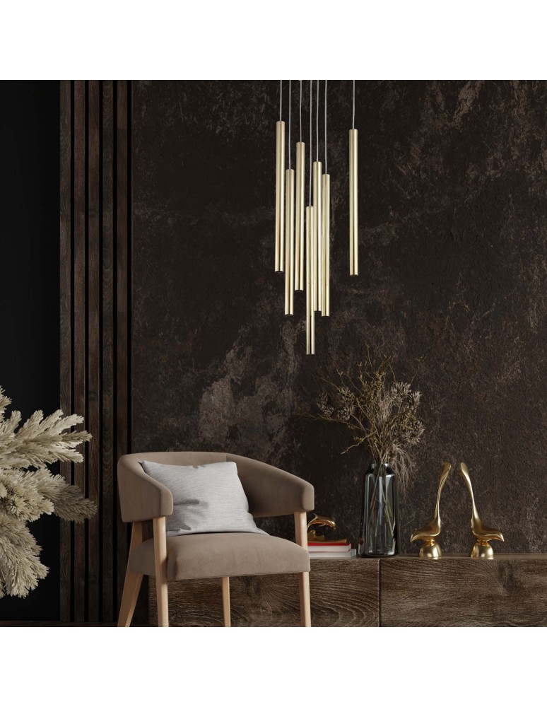 Pendant lamps - Light Prestige Lungo 7 gold pendant lamp LP-894/7P GD 7xG9 gold - product kolory-swiatla.pl 4