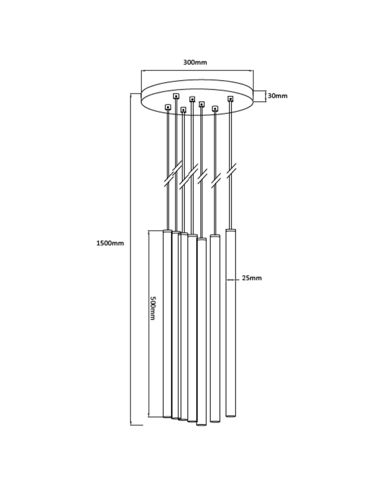 Pendant lamps - Light Prestige Lungo 7 gold pendant lamp LP-894/7P GD 7xG9 gold - product kolory-swiatla.pl 5