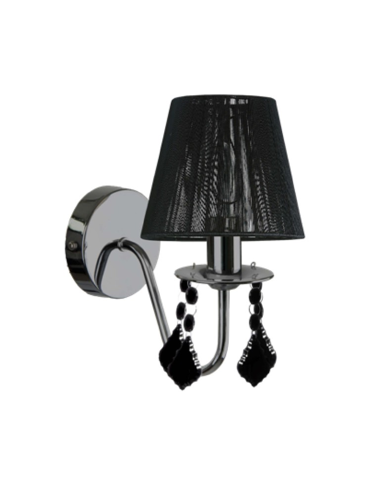 Wall lamps with lampshade - Light Prestige Mona wall lamp black 1xE14 black LP-5005/1W black - product kolory-swiatla.pl 4