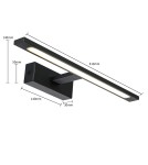 Bathroom wall lamps - Light Prestige Isla medium black wall lamp with IP44 4000K LED black GS-LWB-12W BK - product 6