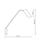 Wall lamps - Light Prestige Futuro 1 wall lamp black with GU10 extension arm black LP-17001/1WL BK - product 7