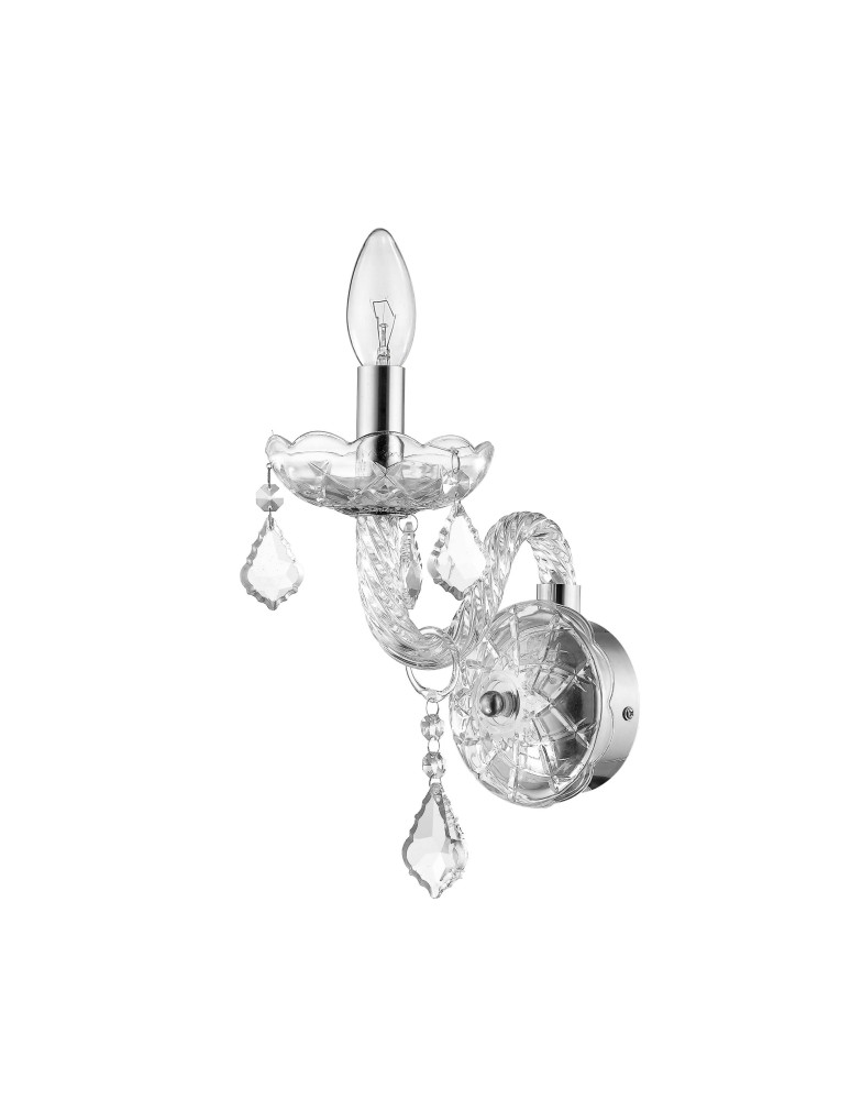 Chandelier wall lamps - Light Prestige Cristallo wall lamp E14 transparent LP-2940/1W - product kolory-swiatla.pl 4