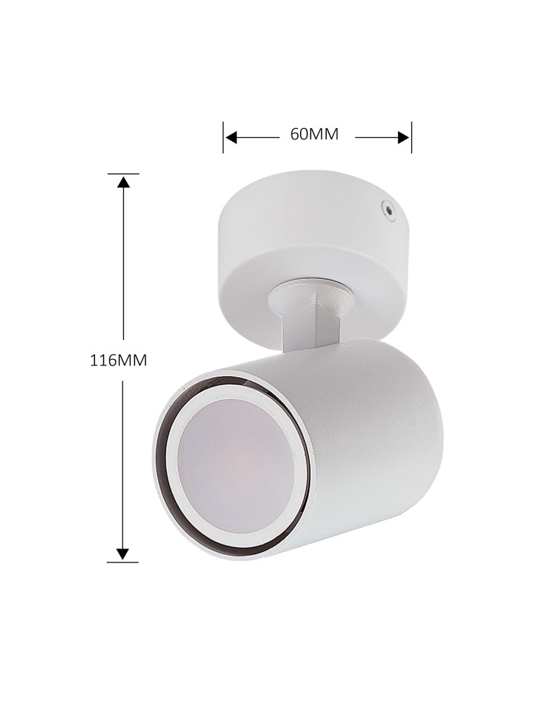 Ceiling spotlights - Light Prestige Snow 1 spot white GU10 white LP-731/1W WH - product kolory-swiatla.pl 8