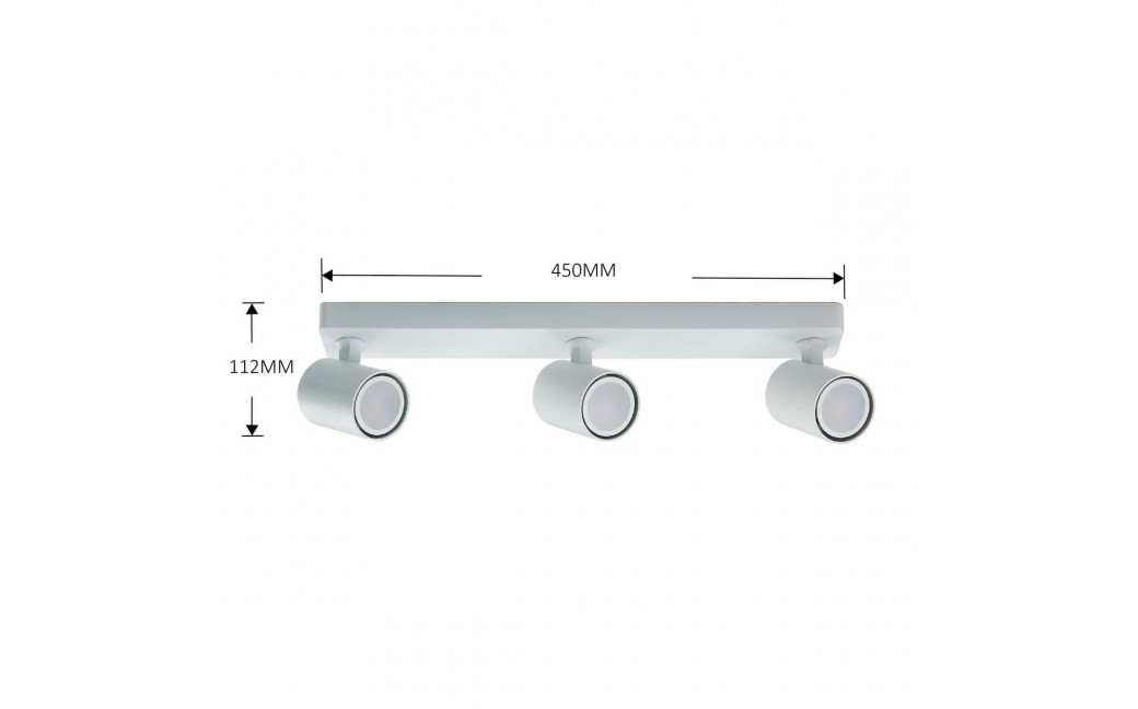 Light Prestige Snow 3 spot biały GU10 biały LP-731/3W WH