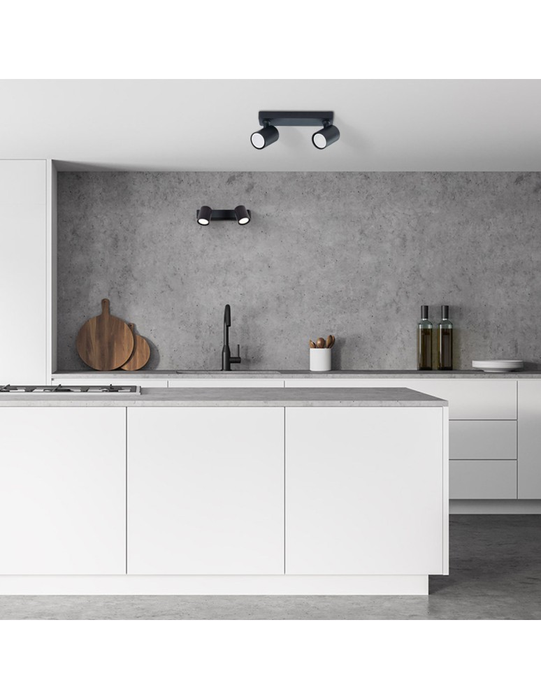 Spotlight ceiling lamps - Light Prestige Snow 2 spot black GU10 black LP-731/2W BK - product kolory-swiatla.pl 6