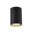 Ceiling luminaires for replaceable light source - Light Prestige Manacor eyelet black with gold ring 9 cm GU10 black LP-232/1D - 90 BK/GD - product 3