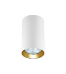 Ceiling luminaires for replaceable light source - Light Prestige Manacor white eyelet with gold ring 9 cm GU10 white LP-232/1D - 90 WH/GD - product 4