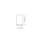 Ceiling luminaires for replaceable light source - Light Prestige Manacor white eyelet with gold ring 9 cm GU10 white LP-232/1D - 90 WH/GD - product 6