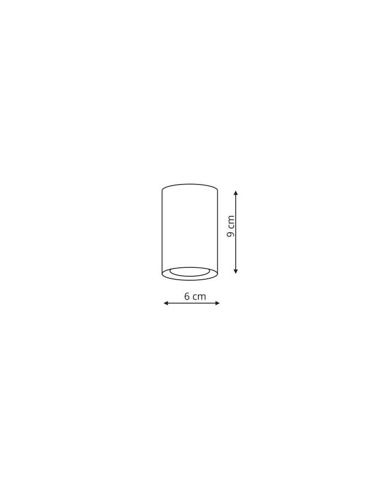 Ceiling luminaires for replaceable light source - Light Prestige Manacor white eyelet with gold ring 9 cm GU10 white LP-232/1D - 90 WH/GD - product kolory-swiatla.pl 6