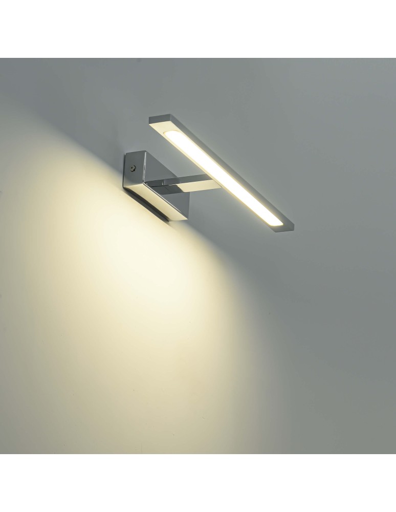 Bathroom wall lamps - Light Prestige Isla chrome medium wall lamp with IP44 3000K LED chrome GS-LWB-12W/3 CH - product kolory-swiatla.pl 8