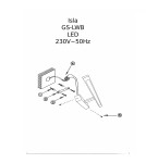Bathroom wall lamps - Light Prestige Isla medium gold wall lamp with IP44 3000K LED gold GS-LWB-12W/3 GOLD - product 5