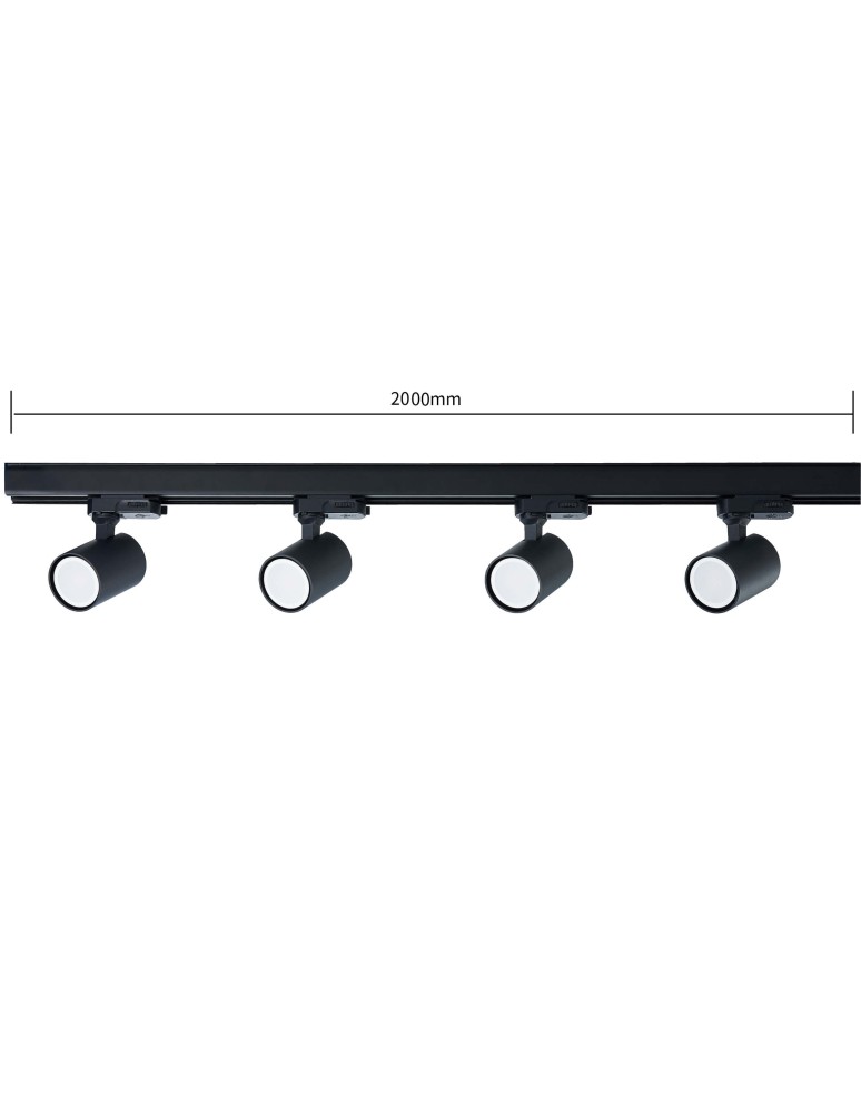 3 phase buses - Light Prestige 3F 2m black rail cable LP-571/2M-3F BK - product kolory-swiatla.pl 5