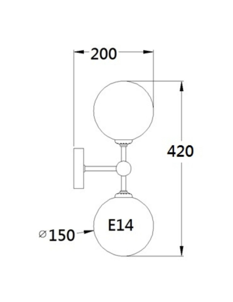 Wall lamps - Light Prestige Dorado wall lamp 2 black 2xE14 black/white - product kolory-swiatla.pl 6
