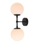 Wall lamps - Light Prestige Dorado wall lamp 2 black 2xE14 black/white - product 7