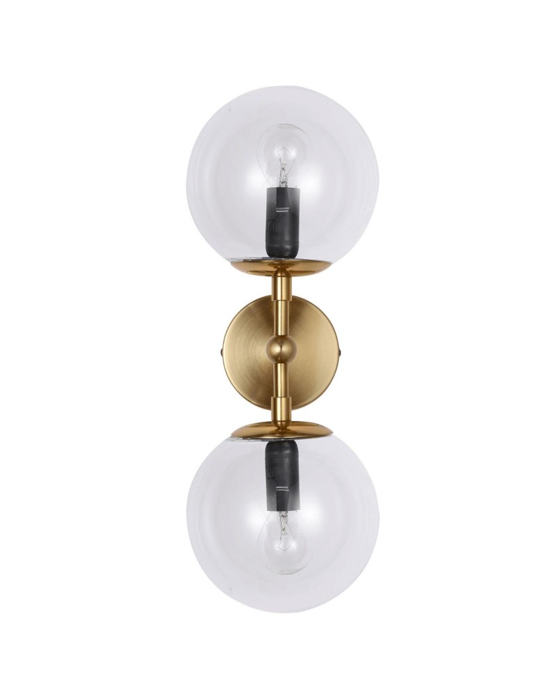 Wall lamps - Light Prestige Dorado wall lamp 2 gold Transp. 2xE14 gold / transparent - product kolory-swiatla.pl 2