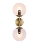 Wall lamps - Light Prestige Dorado wall lamp 2 gold Transp. 2xE14 gold / transparent - product 3