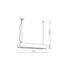 LED pendant lamps - Light Prestige Ibros pendant black medium 18W 3000K IP20 LP-7001/1P 20 BK-63 18/3 1xLED black - product 5