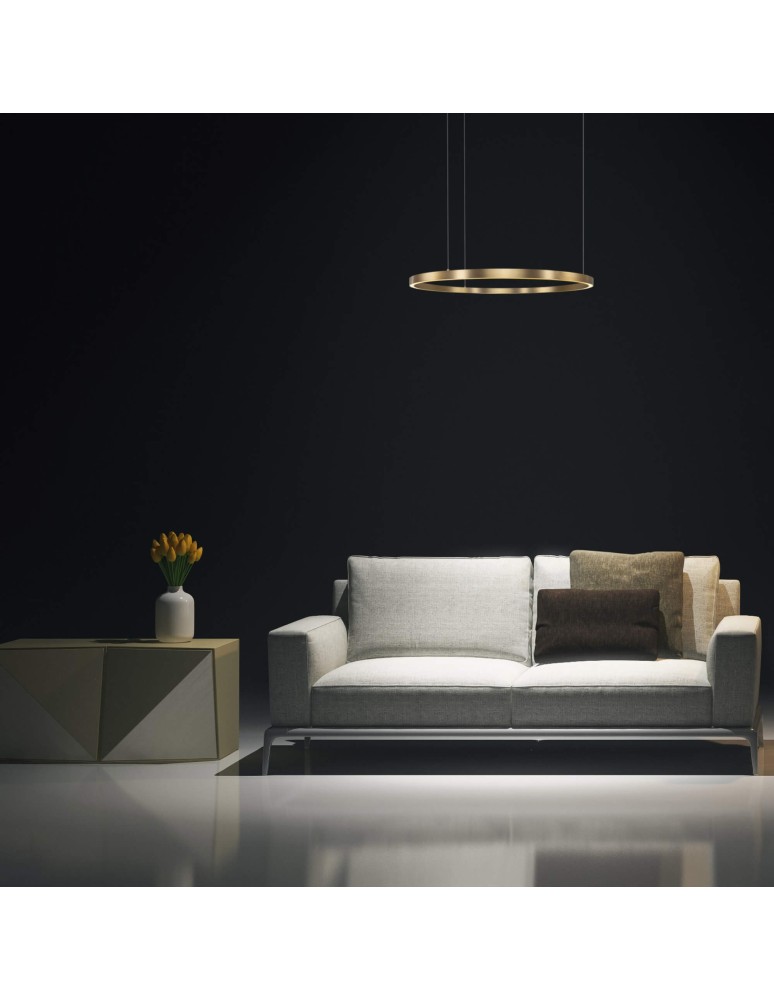 Pendant lamps circles - Light Prestige Midway small gold pendant lamp LP-033/1P S GD 1xLED Gold - product kolory-swiatla.pl 4