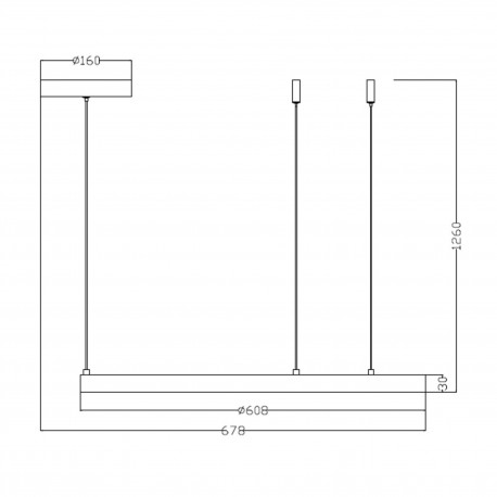 Light Prestige Midway lampa wisząca mała złota LP-033/1P S GD 1xLED Złoty