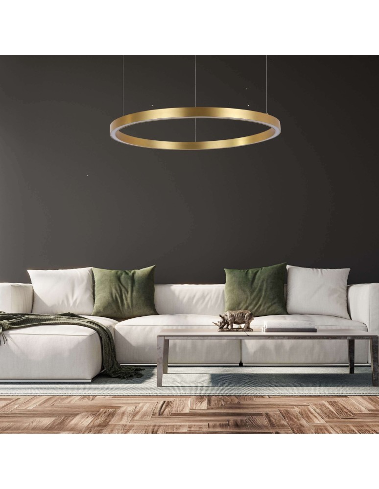 Pendant lamps circles - Light Prestige Midway large gold pendant lamp LP-033/1P L GD 1xLED Gold - product kolory-swiatla.pl 5